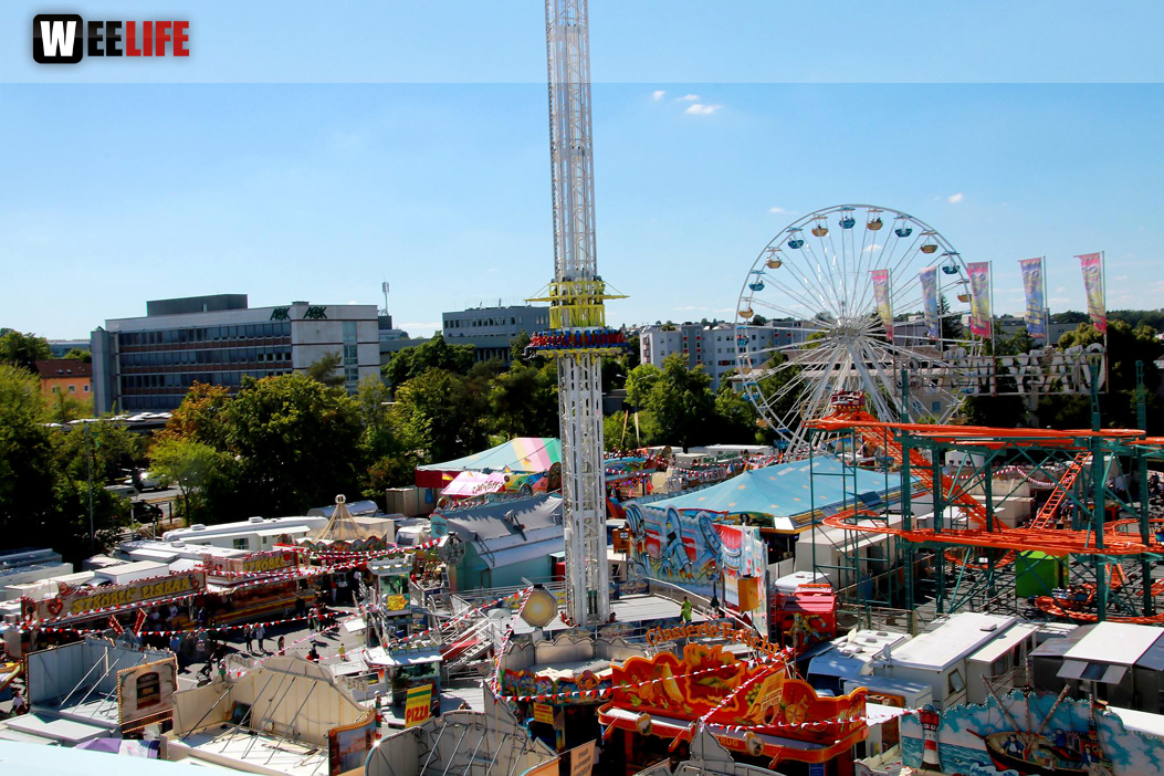 Hofer Volksfest 2022  von Oben am Tag 6.8.22