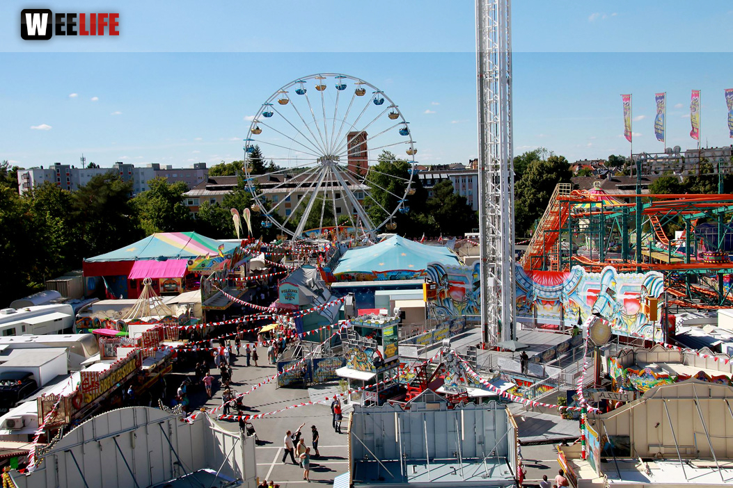 Hofer Volksfest 2022  von Oben am Tag 6.8.22