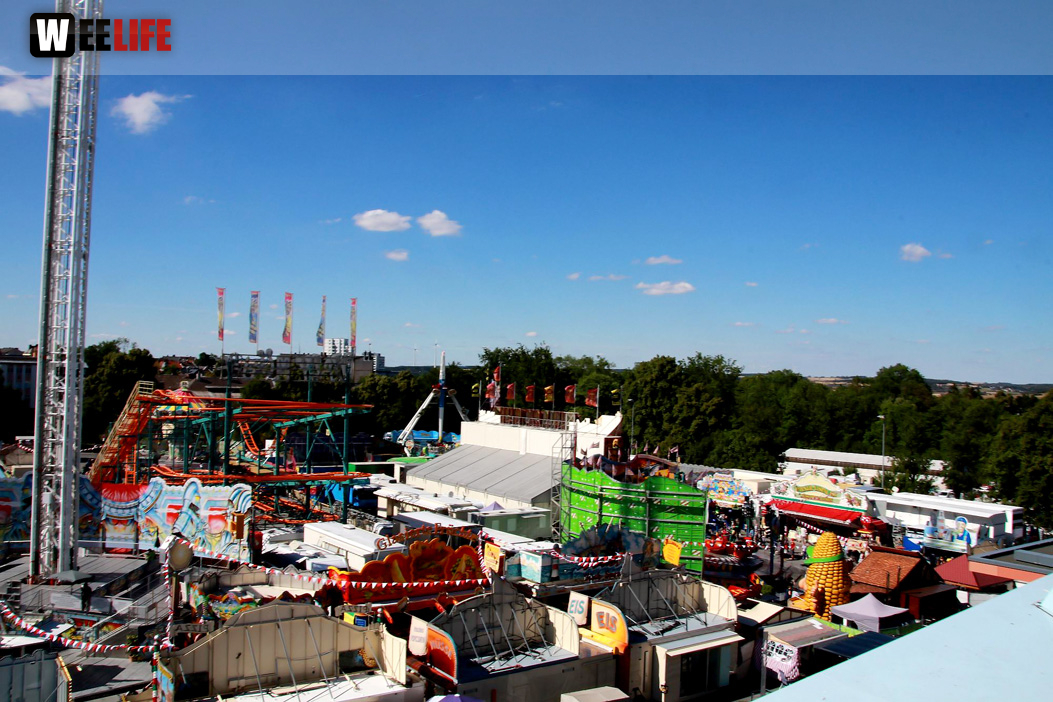 Hofer Volksfest 2022  von Oben am Tag 6.8.22