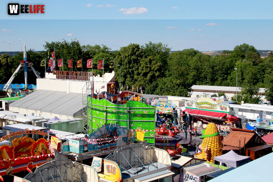 Hofer Volksfest 2022  von Oben am Tag 6.8.22