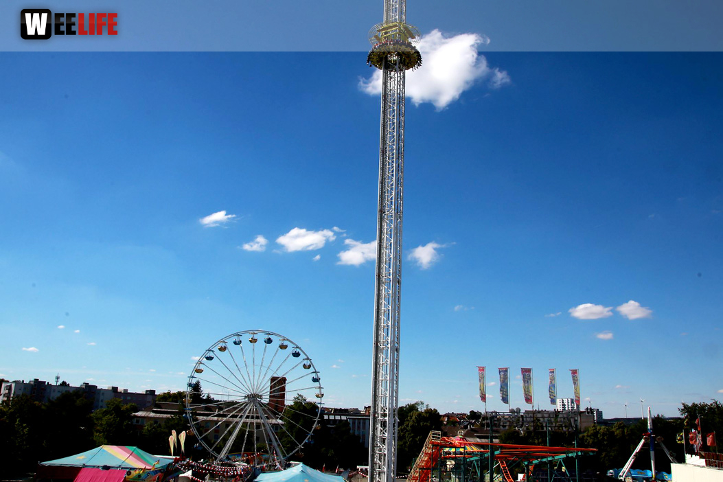 Hofer Volksfest 2022  von Oben am Tag 6.8.22