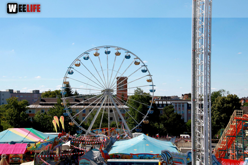 Hofer Volksfest 2022  von Oben am Tag 6.8.22