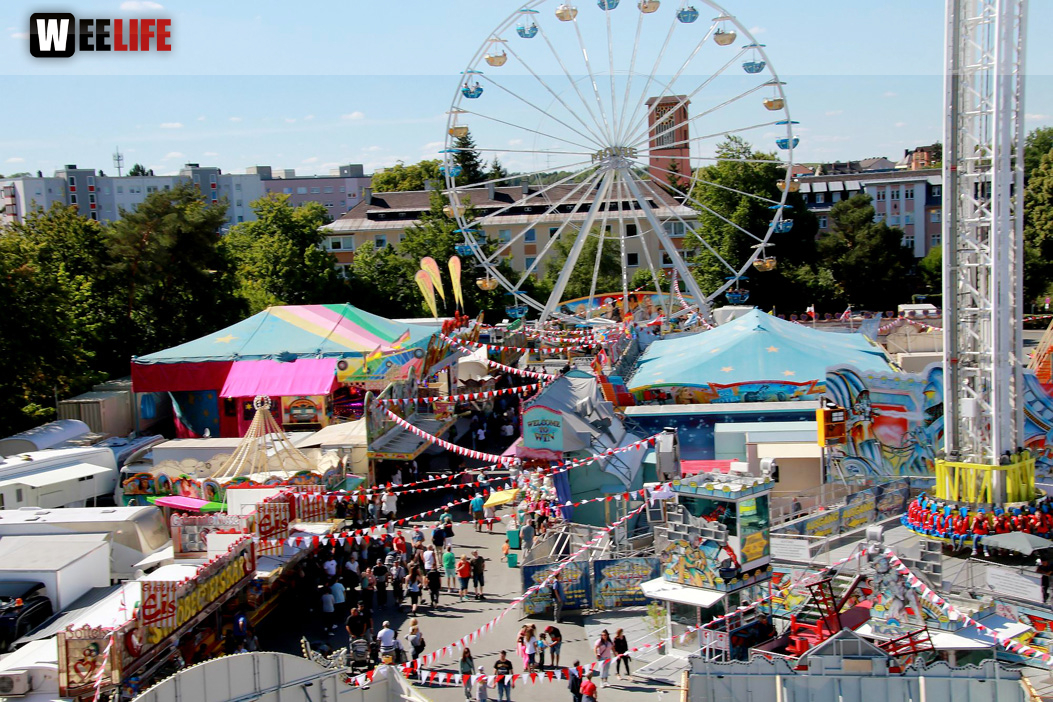 Hofer Volksfest 2022  von Oben am Tag 6.8.22