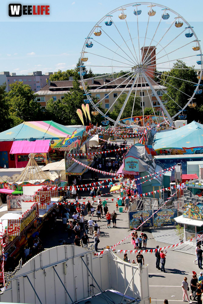 Hofer Volksfest 2022  von Oben am Tag 6.8.22