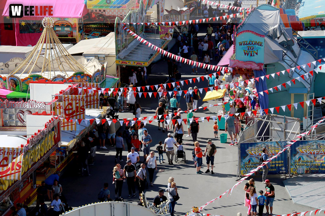 Hofer Volksfest 2022  von Oben am Tag 6.8.22