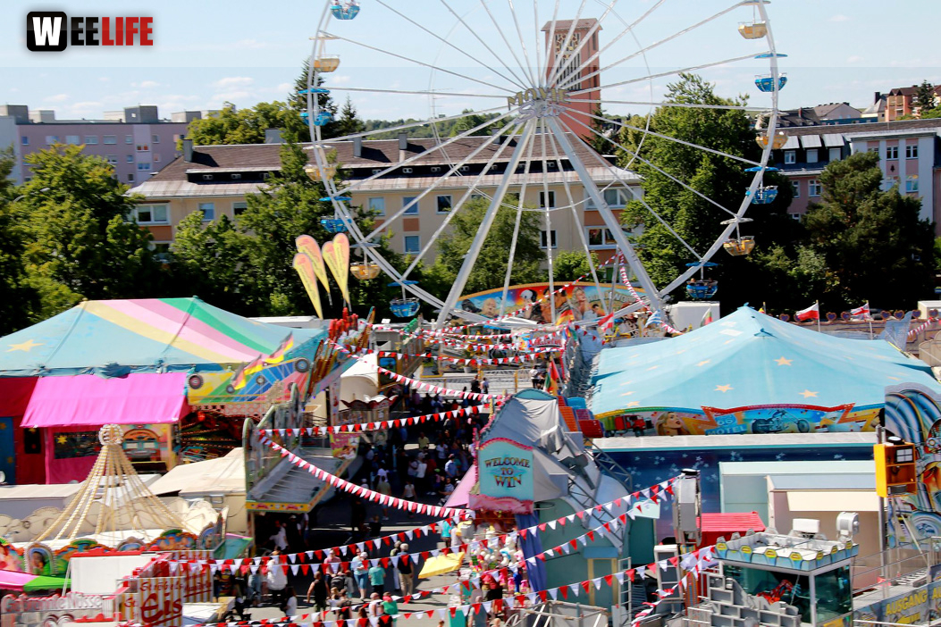 Hofer Volksfest 2022  von Oben am Tag 6.8.22