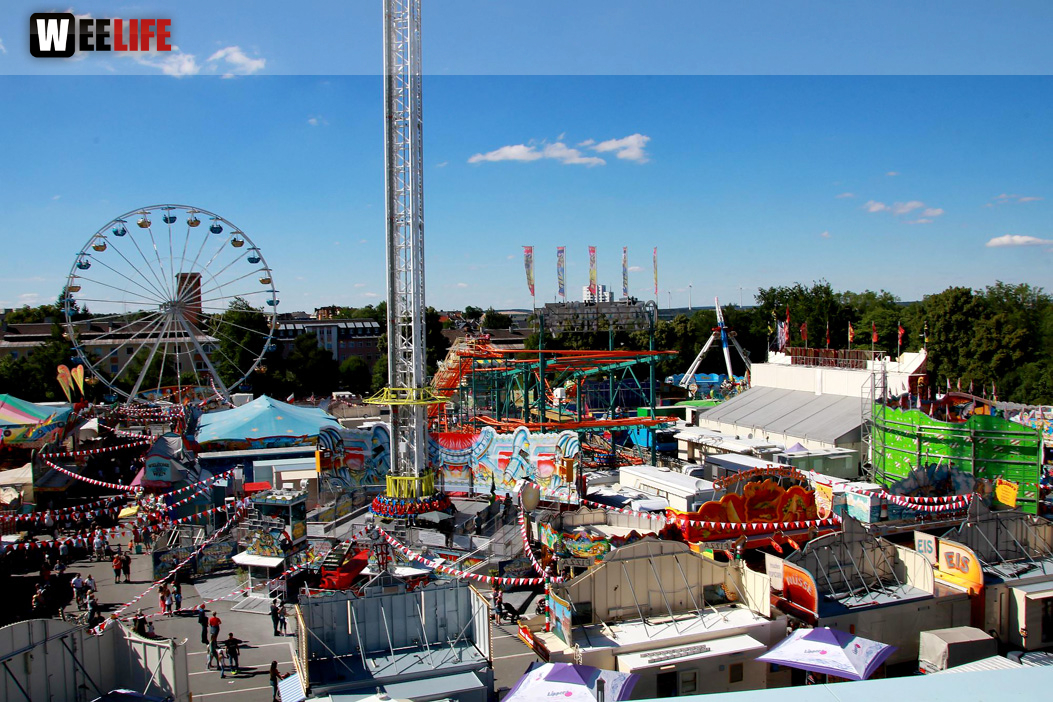 Hofer Volksfest 2022  von Oben am Tag 6.8.22