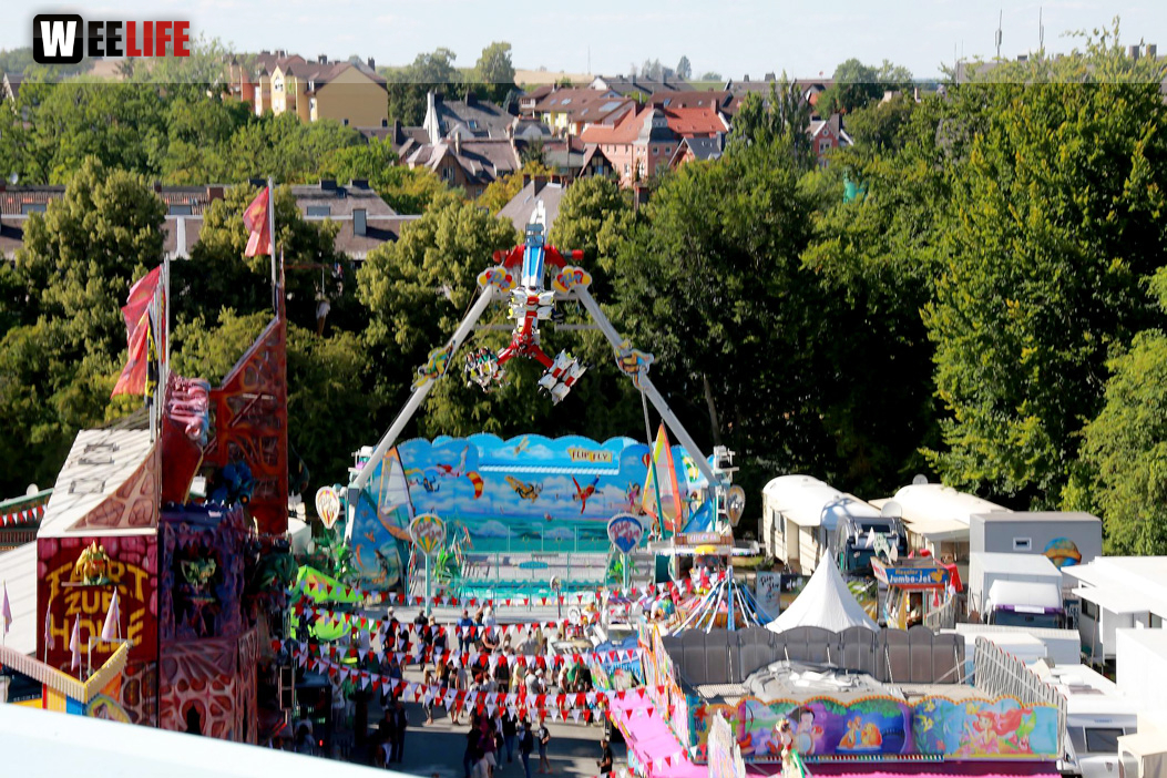 Hofer Volksfest 2022  von Oben am Tag 6.8.22