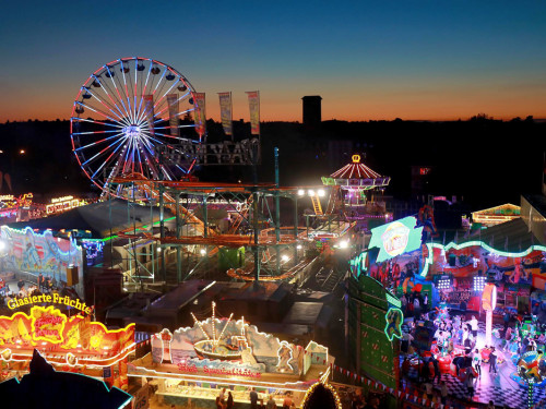 Hofer Volksfest 2022  von Oben bei Nacht 6.8.22 – Foto 3