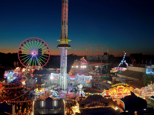 Hofer Volksfest 2022  von Oben bei Nacht 6.8.22 – Foto 11