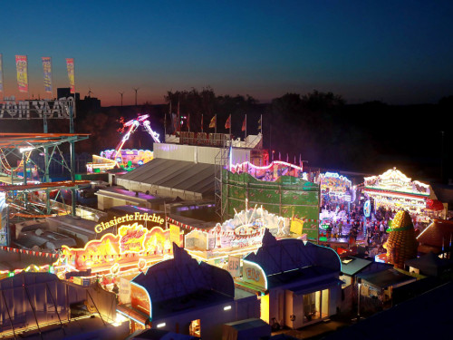 Hofer Volksfest 2022  von Oben bei Nacht 6.8.22 – Foto 14