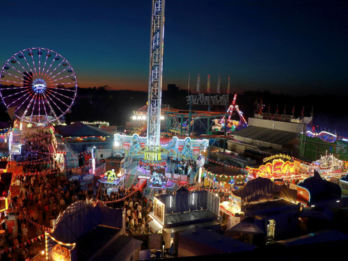 Hofer Volksfest 2022  von Oben bei Nacht 6.8.22 – Foto 19
