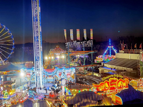 Hofer Volksfest 2022  von Oben bei Nacht 6.8.22 – Foto 22