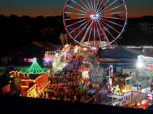 Hofer Volksfest 2022  von Oben bei Nacht 6.8.22 – Foto 27