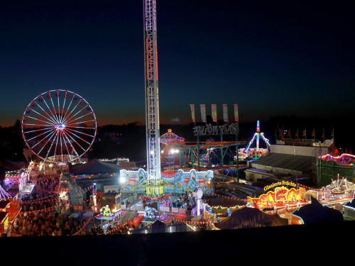 Hofer Volksfest 2022  von Oben bei Nacht 6.8.22 – Foto 28