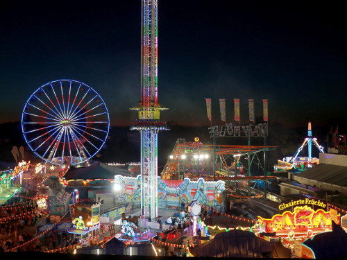 Hofer Volksfest 2022  von Oben bei Nacht 6.8.22 – Foto 33
