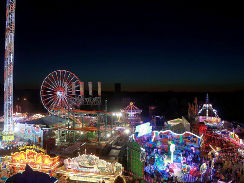 Hofer Volksfest 2022  von Oben bei Nacht 6.8.22 – Foto 34