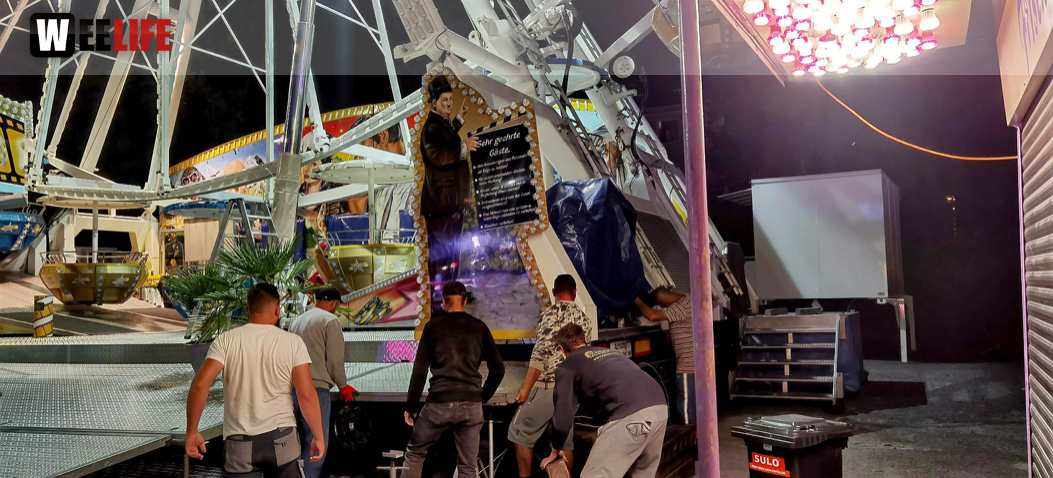 Hofer Volksfest 2022 Abbau 7.8.22 8.8.22