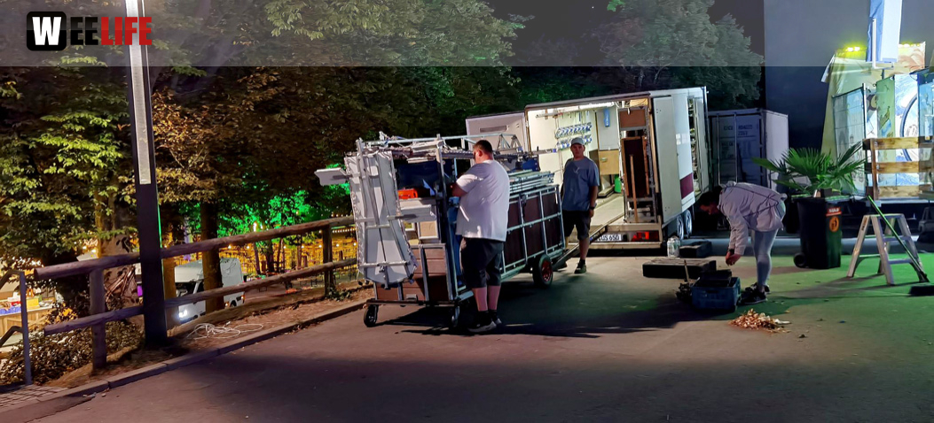 Hofer Volksfest 2022 Abbau 7.8.22 8.8.22