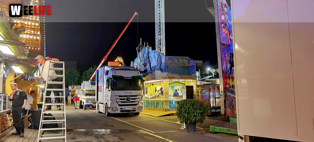 Hofer Volksfest 2022 Abbau 7.8.22 8.8.22