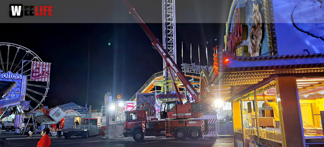 Hofer Volksfest 2022 Abbau 7.8.22 8.8.22