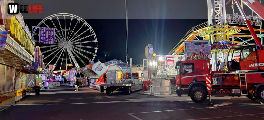 Hofer Volksfest 2022 Abbau 7.8.22 8.8.22