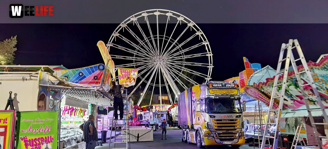 Hofer Volksfest 2022 Abbau 7.8.22 8.8.22