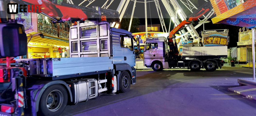 Hofer Volksfest 2022 Abbau 7.8.22 8.8.22