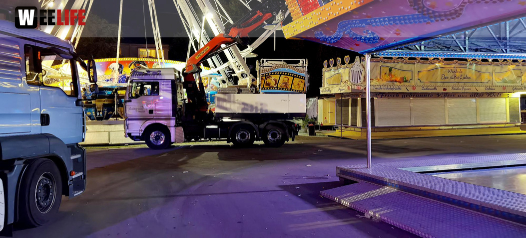 Hofer Volksfest 2022 Abbau 7.8.22 8.8.22