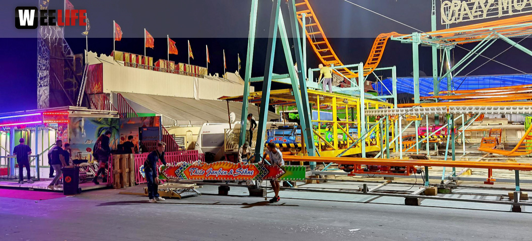 Hofer Volksfest 2022 Abbau 7.8.22 8.8.22