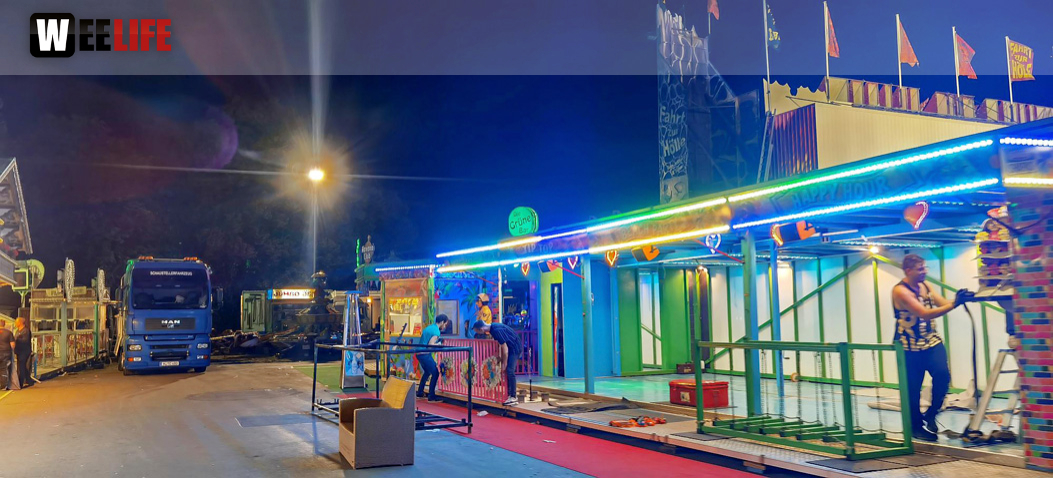 Hofer Volksfest 2022 Abbau 7.8.22 8.8.22