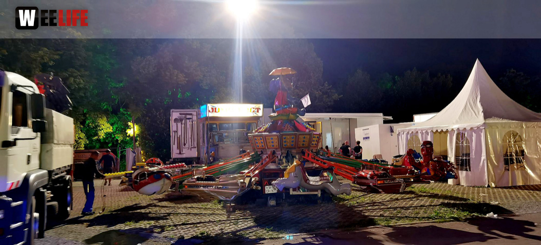 Hofer Volksfest 2022 Abbau 7.8.22 8.8.22