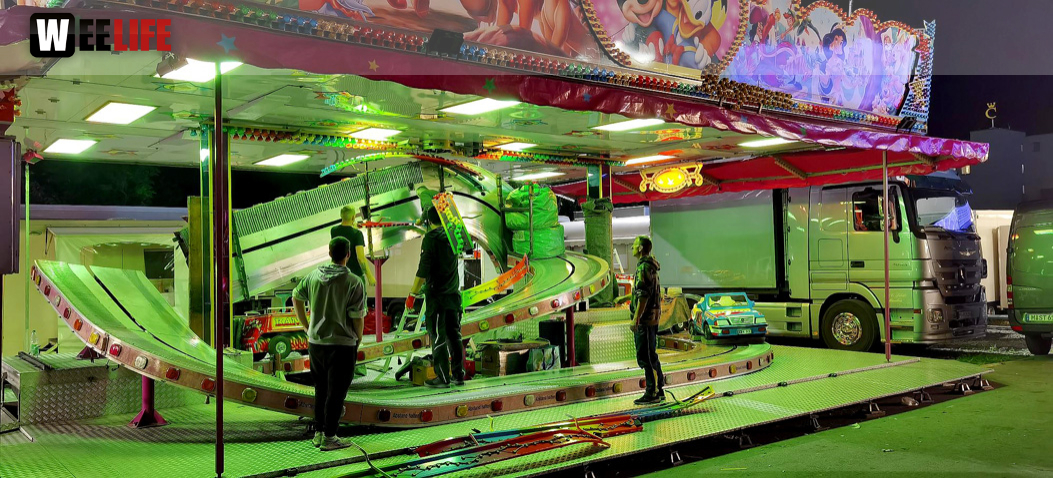 Hofer Volksfest 2022 Abbau 7.8.22 8.8.22