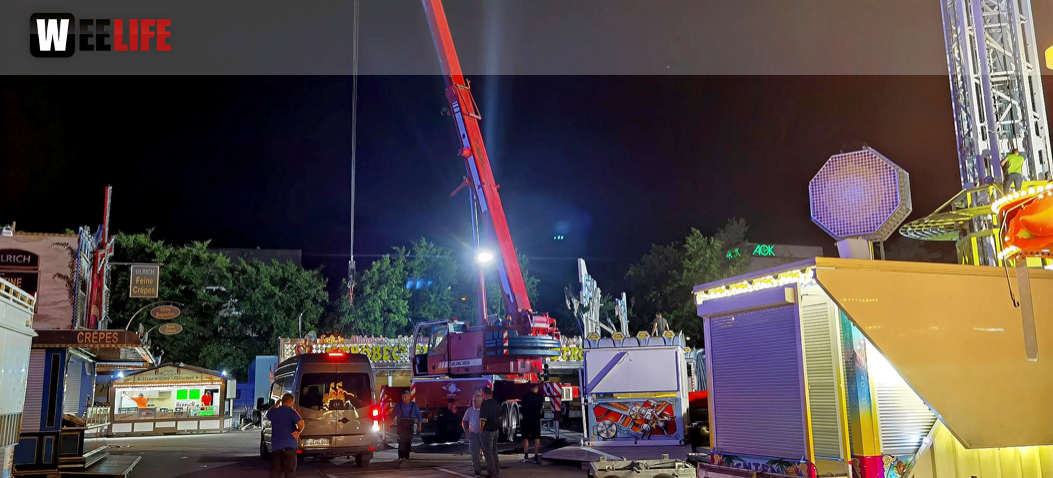 Hofer Volksfest 2022 Abbau 7.8.22 8.8.22
