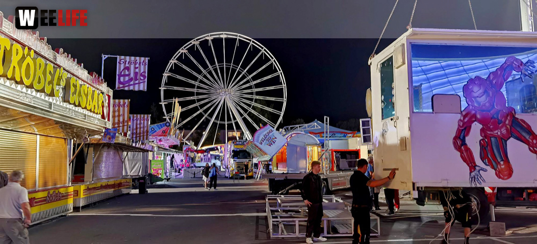 Hofer Volksfest 2022 Abbau 7.8.22 8.8.22