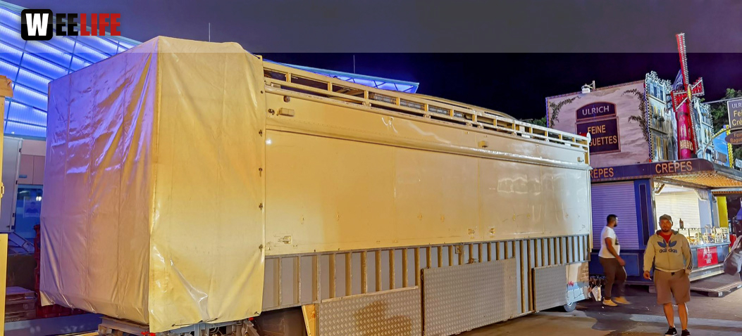 Hofer Volksfest 2022 Abbau 7.8.22 8.8.22