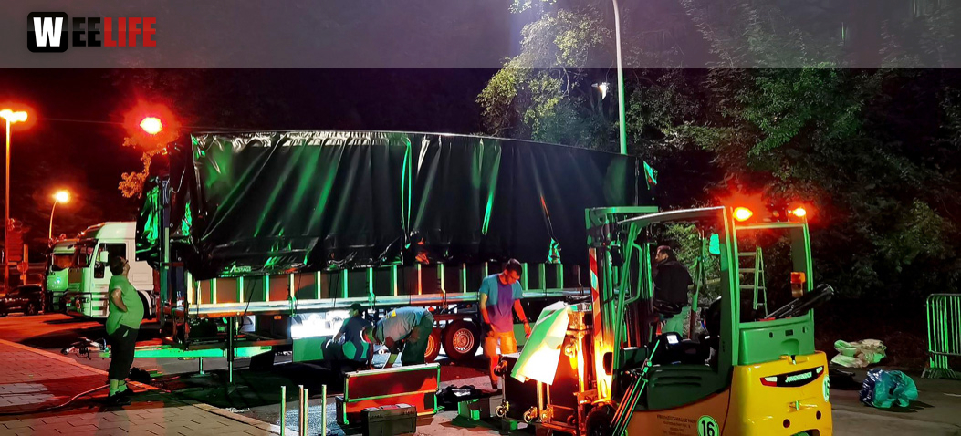 Hofer Volksfest 2022 Abbau 7.8.22 8.8.22