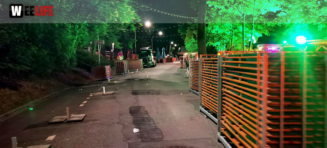 Hofer Volksfest 2022 Abbau 7.8.22 8.8.22