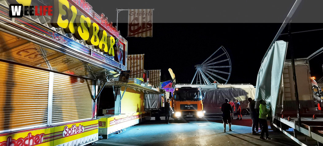 Hofer Volksfest 2022 Abbau 7.8.22 8.8.22