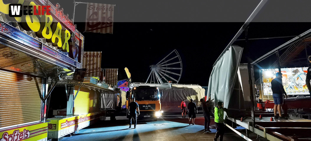 Hofer Volksfest 2022 Abbau 7.8.22 8.8.22