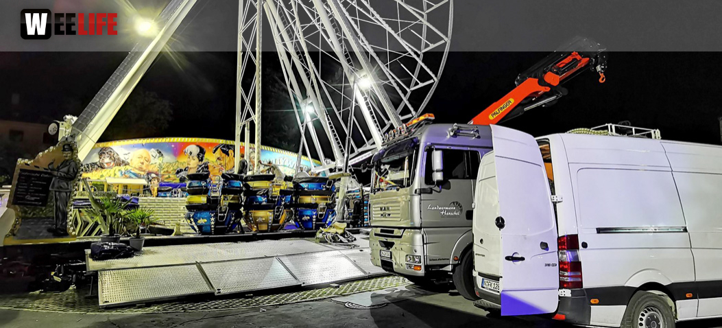 Hofer Volksfest 2022 Abbau 7.8.22 8.8.22