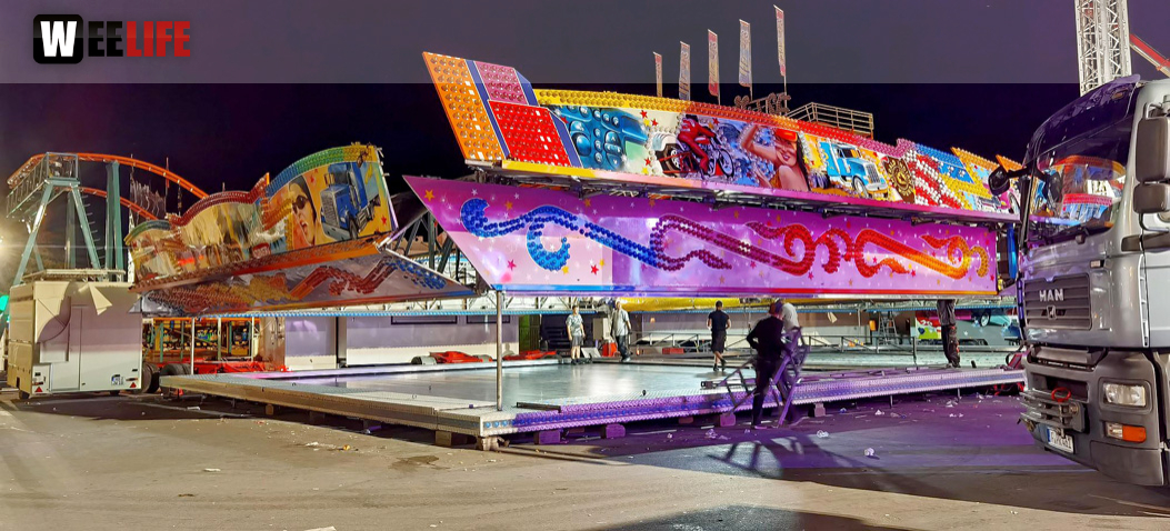 Hofer Volksfest 2022 Abbau 7.8.22 8.8.22