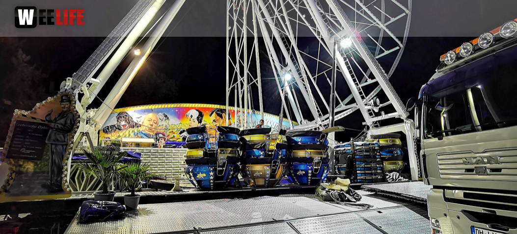 Hofer Volksfest 2022 Abbau 7.8.22 8.8.22