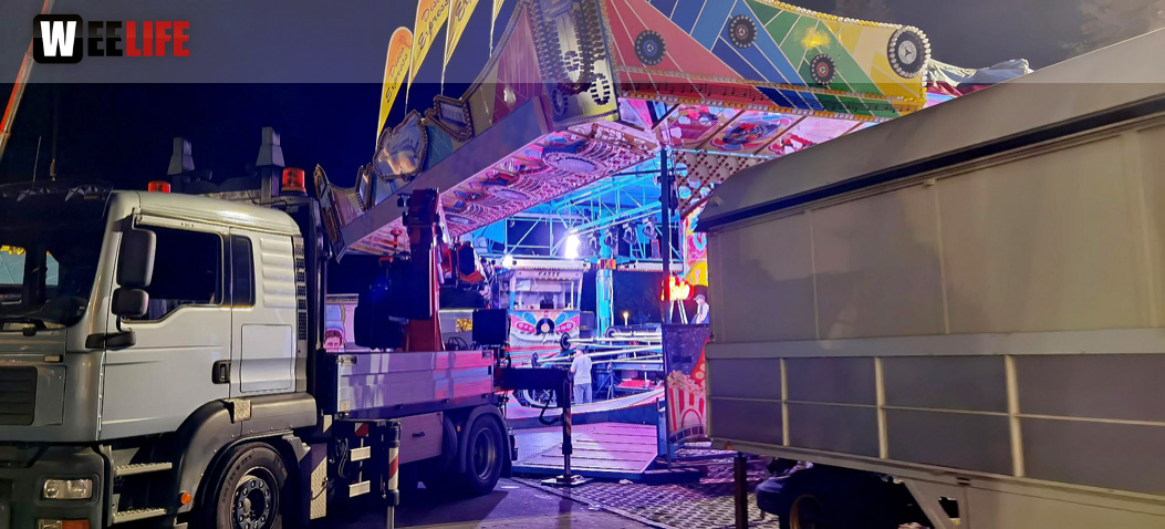 Hofer Volksfest 2022 Abbau 7.8.22 8.8.22