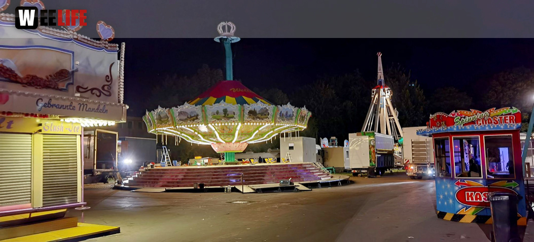 Hofer Volksfest 2022 Abbau 7.8.22 8.8.22