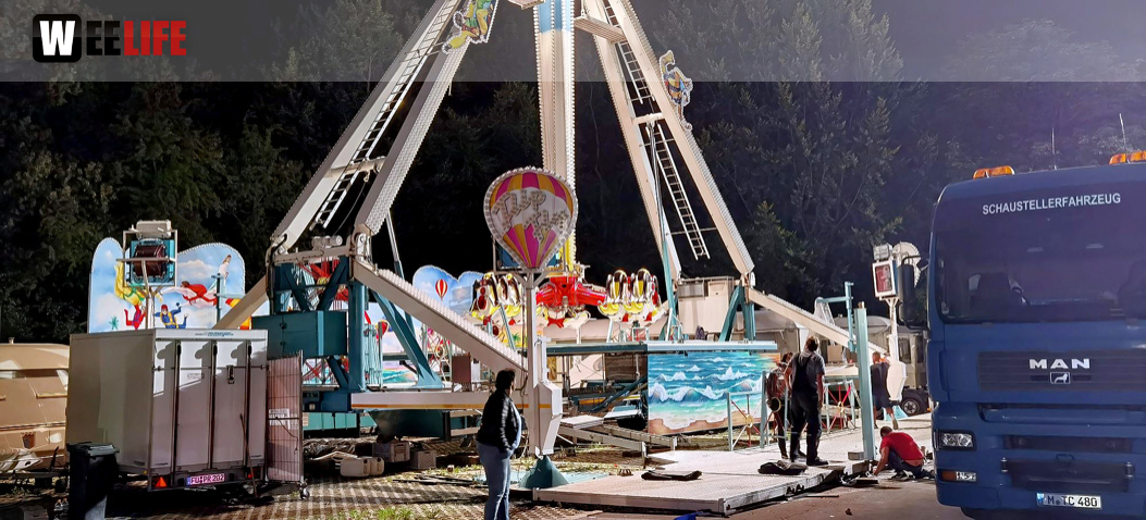 Hofer Volksfest 2022 Abbau 7.8.22 8.8.22