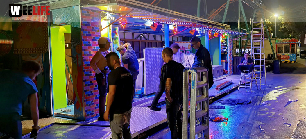 Hofer Volksfest 2022 Abbau 7.8.22 8.8.22
