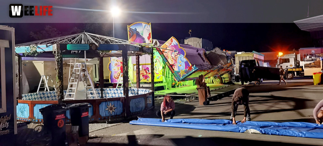 Hofer Volksfest 2022 Abbau 7.8.22 8.8.22