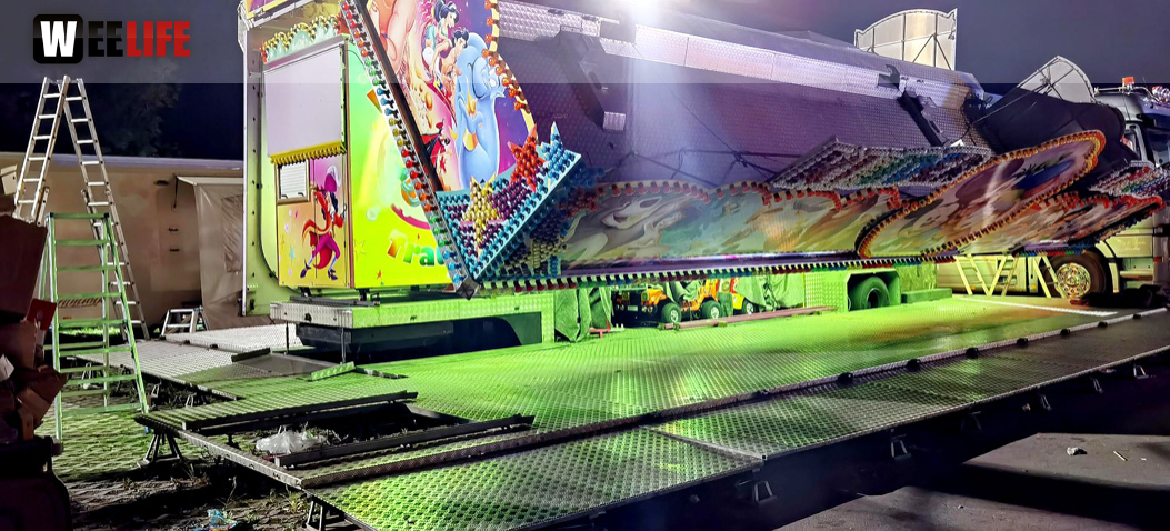 Hofer Volksfest 2022 Abbau 7.8.22 8.8.22
