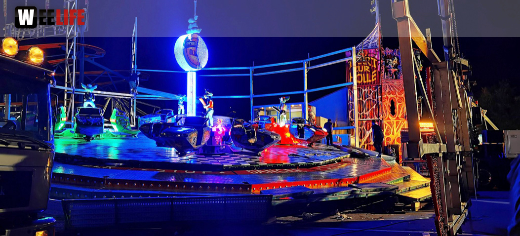 Hofer Volksfest 2022 Abbau 7.8.22 8.8.22